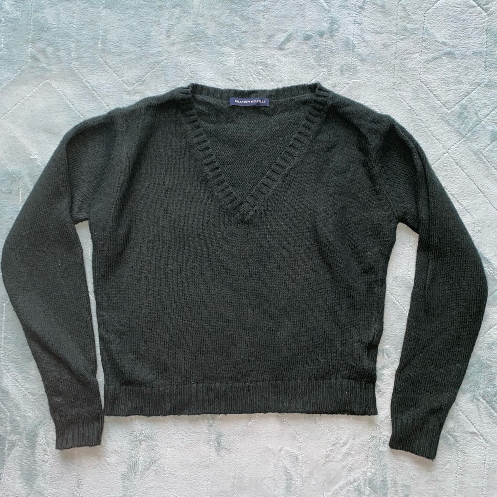 Brandy Melville V-Neck Knit Sweater